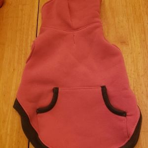 Pink hooded dog jacket (medium)
